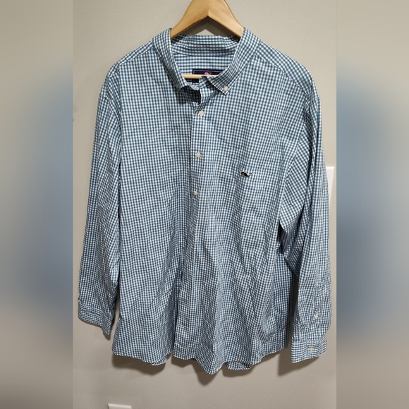 Vineyard Vines Other - Vineyard Vines Shirt Men's XB Classic Fit Poplin Long Sleeve Blue Gingham NWT